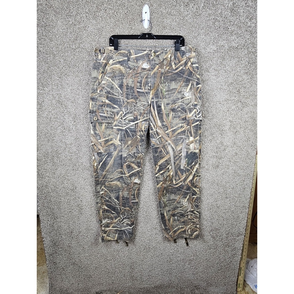 Cabela's Cargo Realtree Max-5 Camo Hunting Strap Pants‎ Mens Size 36x31 Baggy